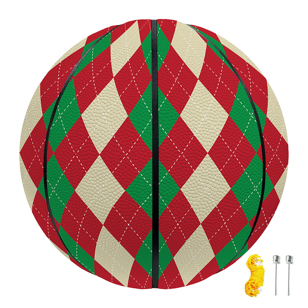Christmas Themed Argyle Pattern Print Basketball