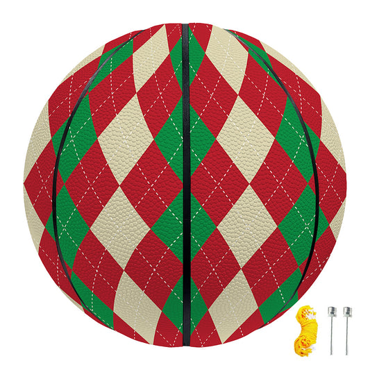 Christmas Themed Argyle Pattern Print Basketball