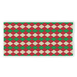 Christmas Themed Argyle Pattern Print Beach Towel
