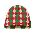 Christmas Themed Argyle Pattern Print Beanie