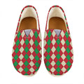 Christmas Themed Argyle Pattern Print Casual Shoes