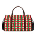 Christmas Themed Argyle Pattern Print Duffel Bag