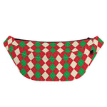 Christmas Themed Argyle Pattern Print Fanny Pack