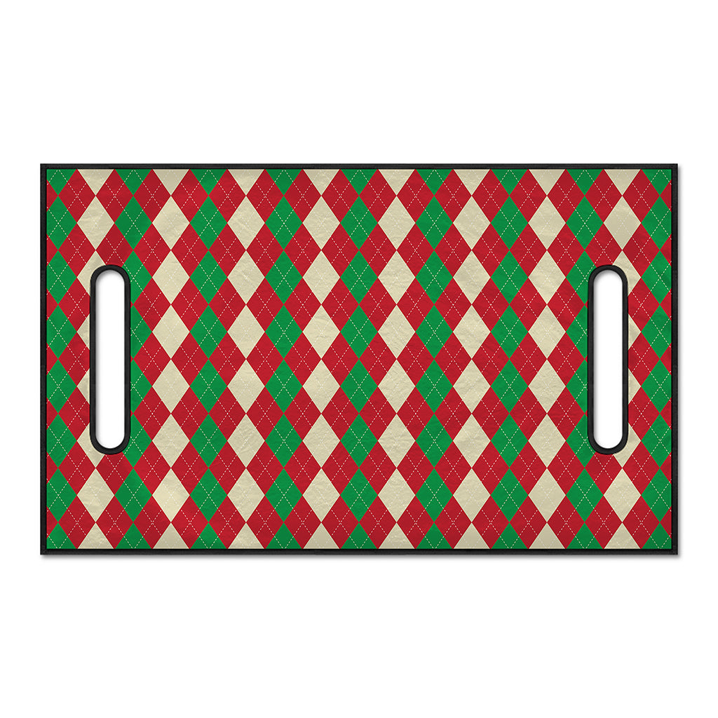 Christmas Themed Argyle Pattern Print Golf Cart Seat Cover