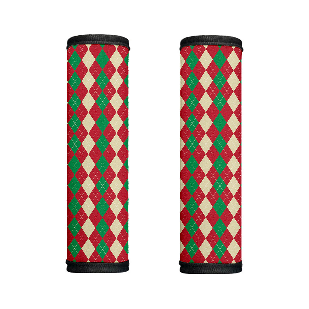 Christmas Themed Argyle Pattern Print Handle Covers