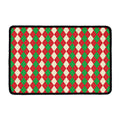 Christmas Themed Argyle Pattern Print Kitchen Mat