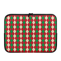 Christmas Themed Argyle Pattern Print Laptop Sleeve