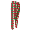 Christmas Themed Argyle Pattern Print Men's Compression Pants