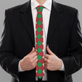 Christmas Themed Argyle Pattern Print Necktie