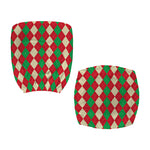 Christmas Themed Argyle Pattern Print Office Chair Cover