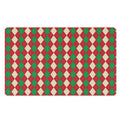 Christmas Themed Argyle Pattern Print Polyester Doormat