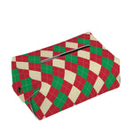 Christmas Themed Argyle Pattern Print Rectangle Tissue Box Cover