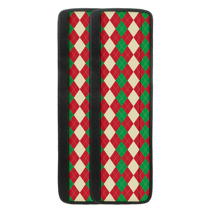 Christmas Themed Argyle Pattern Print Refrigerator Handle Covers