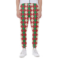 Christmas Themed Argyle Pattern Print Joggers