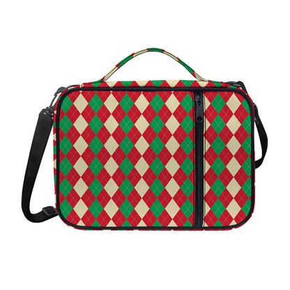 Christmas Themed Argyle Pattern Print Shoulder Strap Bible Bag