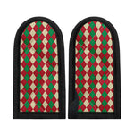 Christmas Themed Argyle Pattern Print Skillet Handle Cover