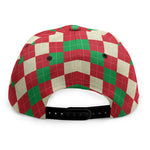 Christmas Themed Argyle Pattern Print Snapback Cap