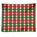 Christmas Themed Argyle Pattern Print Tapestry