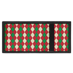 Christmas Themed Argyle Pattern Print Trifold Wallet