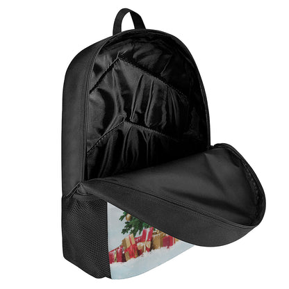 Christmas Tree And Snow Print 17 Inch Backpack