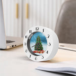 Christmas Tree And Snow Print Alarm Clock