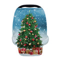 Christmas Tree And Snow Print Baby Seat Cover