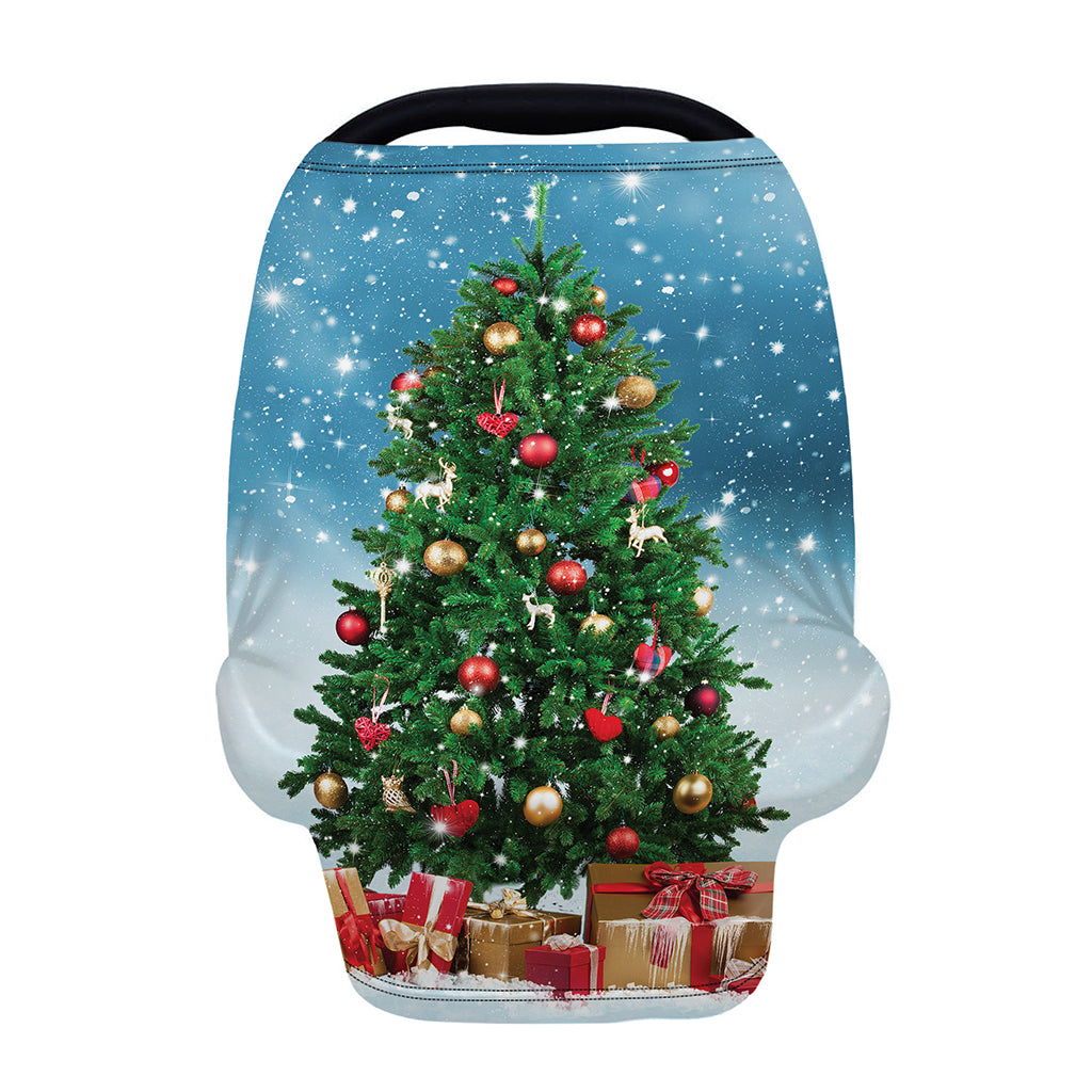 Christmas Tree And Snow Print Baby Seat Cover
