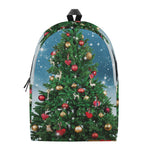 Christmas Tree And Snow Print Backpack
