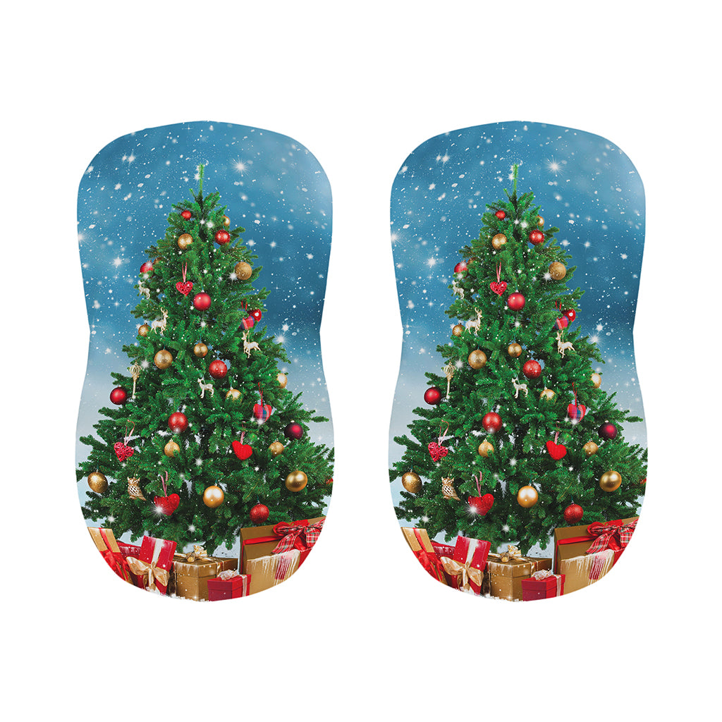 Christmas Tree And Snow Print Bar Stool Covers