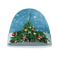 Christmas Tree And Snow Print Beanie