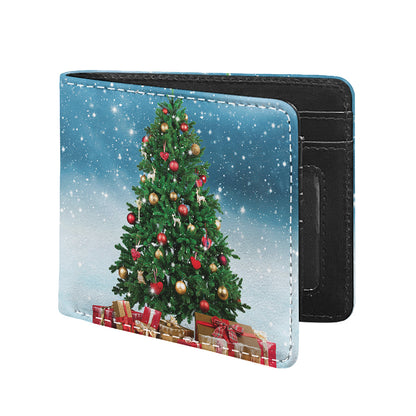 Christmas Tree And Snow Print Bifold Wallet