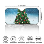 Christmas Tree And Snow Print Car Windshield Sun Shade