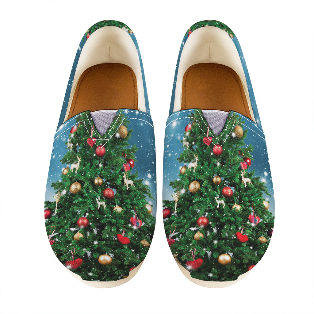 Christmas Tree And Snow Print Casual Shoes
