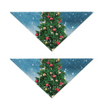Christmas Tree And Snow Print Dog Bandana