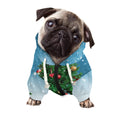 Christmas Tree And Snow Print Dog Zip Up Hoodie