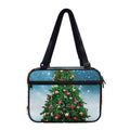 Christmas Tree And Snow Print Double Strap Bible Bag