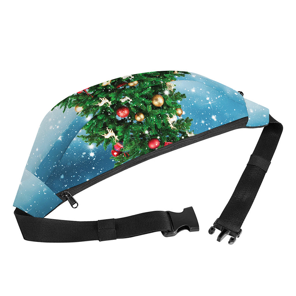 Christmas Tree And Snow Print Fanny Pack