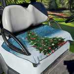 Christmas Tree And Snow Print Golf Cart Seat Cover