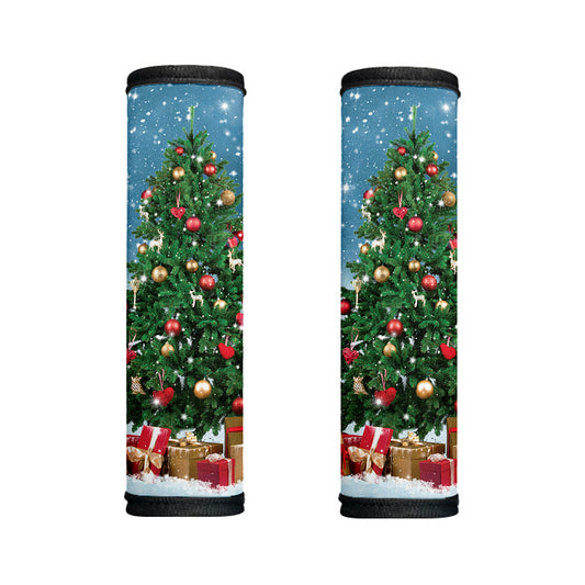 Christmas Tree And Snow Print Handle Covers