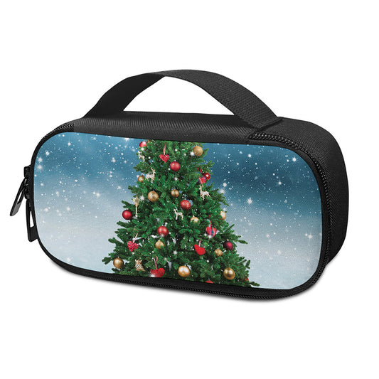 Christmas Tree And Snow Print Insulin Cooler Travel Case