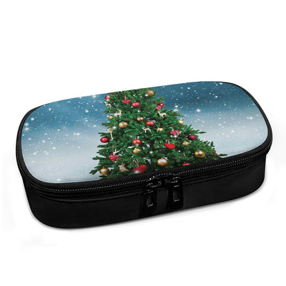 Christmas Tree And Snow Print Insulin Cooler Travel Case