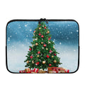Christmas Tree And Snow Print Laptop Sleeve