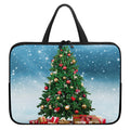 Christmas Tree And Snow Print Laptop Sleeve With Handle
