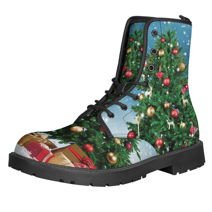 Christmas Tree And Snow Print Backpack