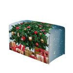 Christmas Tree And Snow Print Leather Tissue Box Cover