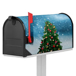 Christmas Tree And Snow Print Mailbox Cover