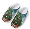 Christmas Tree And Snow Print Mesh Casual Shoes