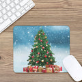 Christmas Tree And Snow Print Mouse Pad