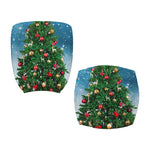 Christmas Tree And Snow Print Office Chair Cover
