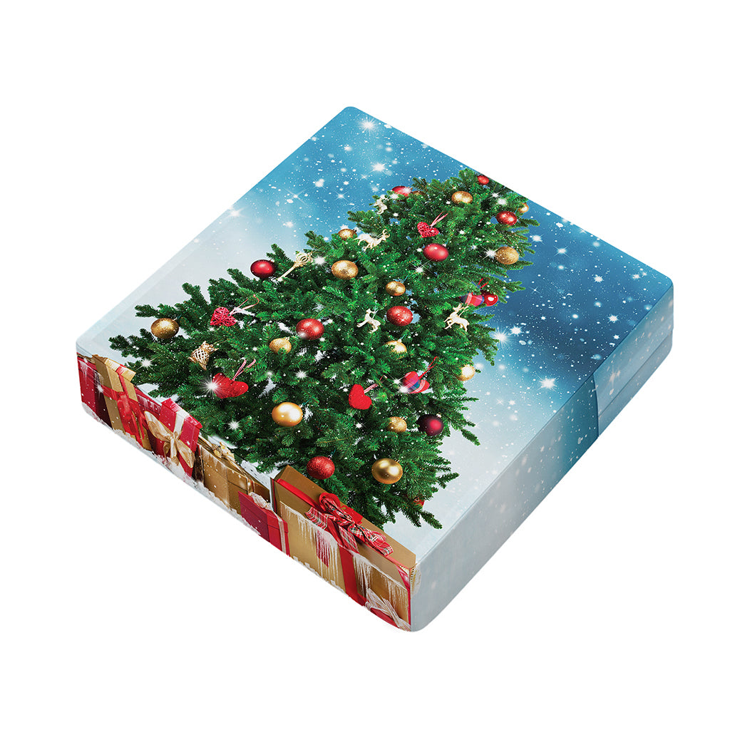 Christmas Tree And Snow Print Outdoor Seat Cushion Cover